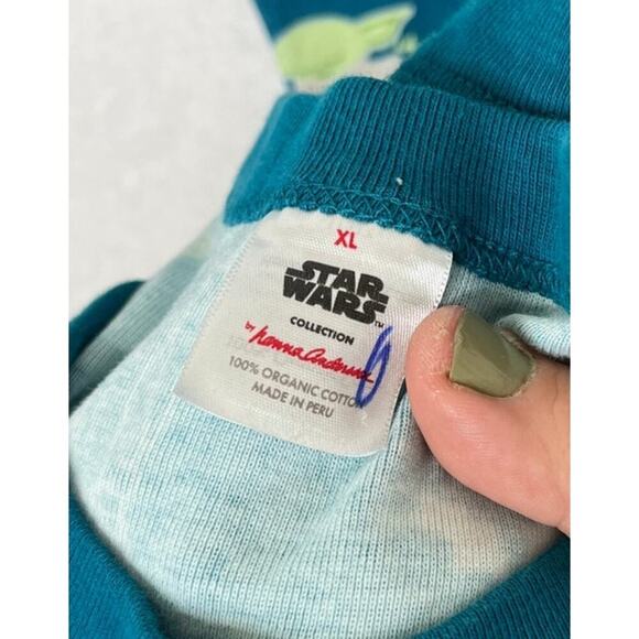 Hanna Andersson Star Wars Baby Yoda Grogu Christmas Organic Cotton Womens L/XL - Picture 5 of 11